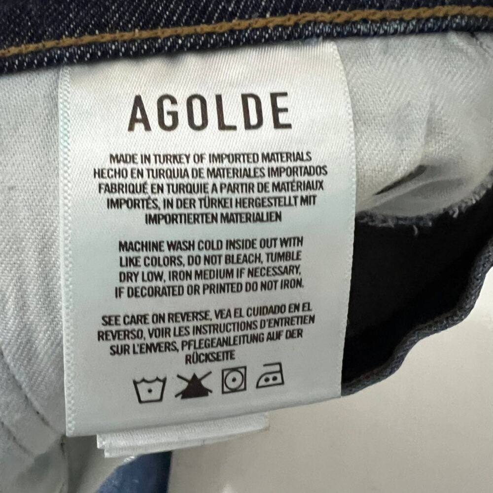 Agolde Riley Long High Rise Women Size 26 Button Fly - Picture 9 of 10